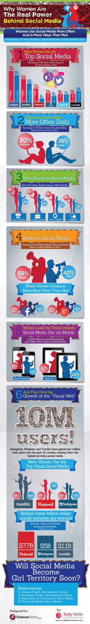 Las mujeres usan más y mejor los social media